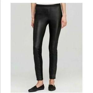 EILEEN FISHER Black Leather Legging Pant Sz XL